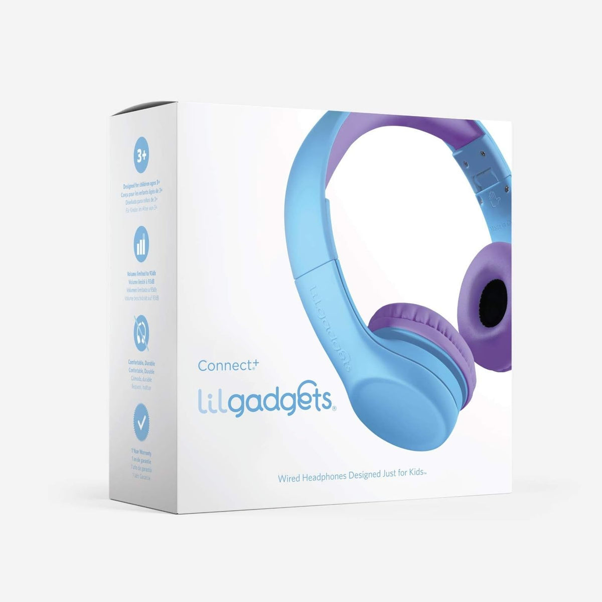 LilGadgets on-ear wired headset is lightweight for active kids