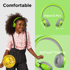 LilGadgets SoftTouch ear cushion close-up showing comfort for long wear