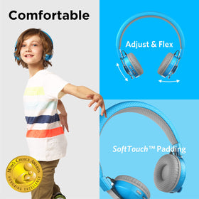 LilGadgets close-up of SoftTouch padding providing comfortable, gentle ear cushioning