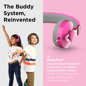Child wearing LilGadgets headphones demonstrating secure fit and comfort for kids