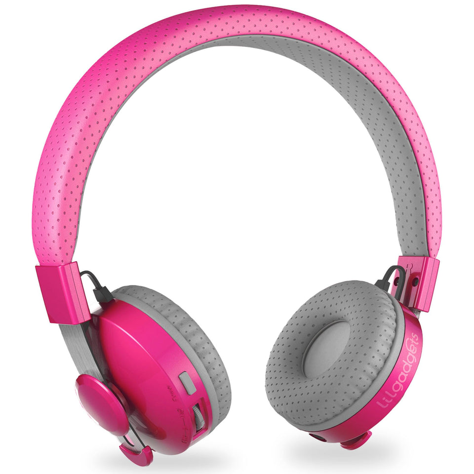 LilGadgets Untangled Pro front view showing compact pink design and controls