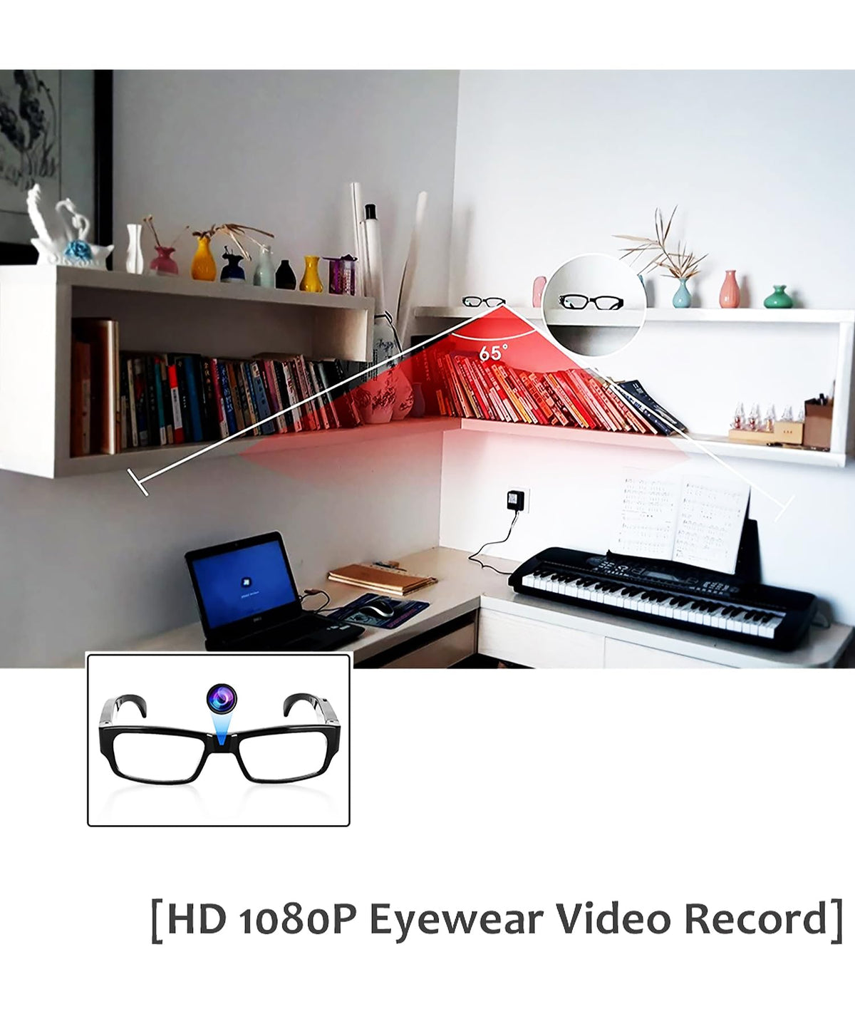 Person wearing Limiete glasses while cycling capturing hands-free POV footage