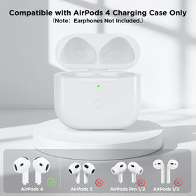 Limucc open case interior showing empty AirPods 4 slots for easy replacement