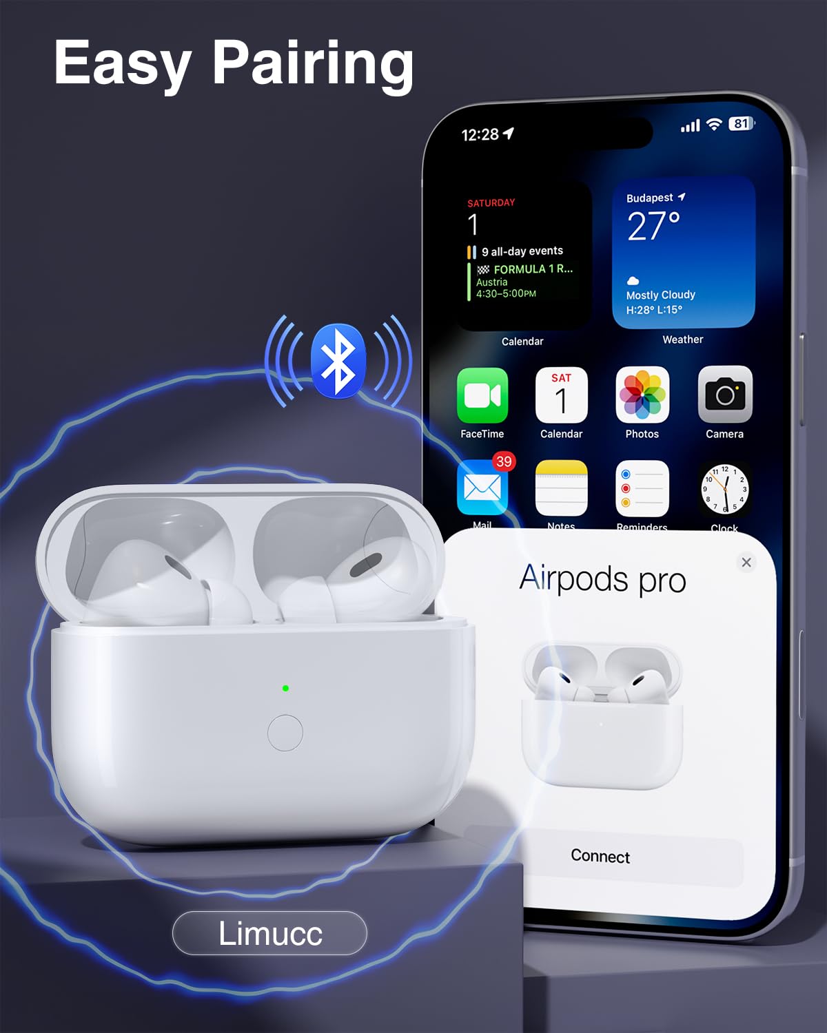 Limucc AirPods Pro case pocket-sized and travel-ready for on-the-go charging.