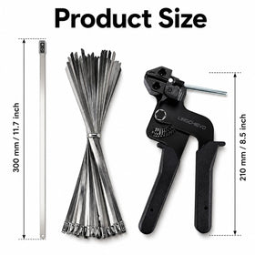 LingChievo 100-pack stainless steel zip ties resist rust for durable outdoor use.