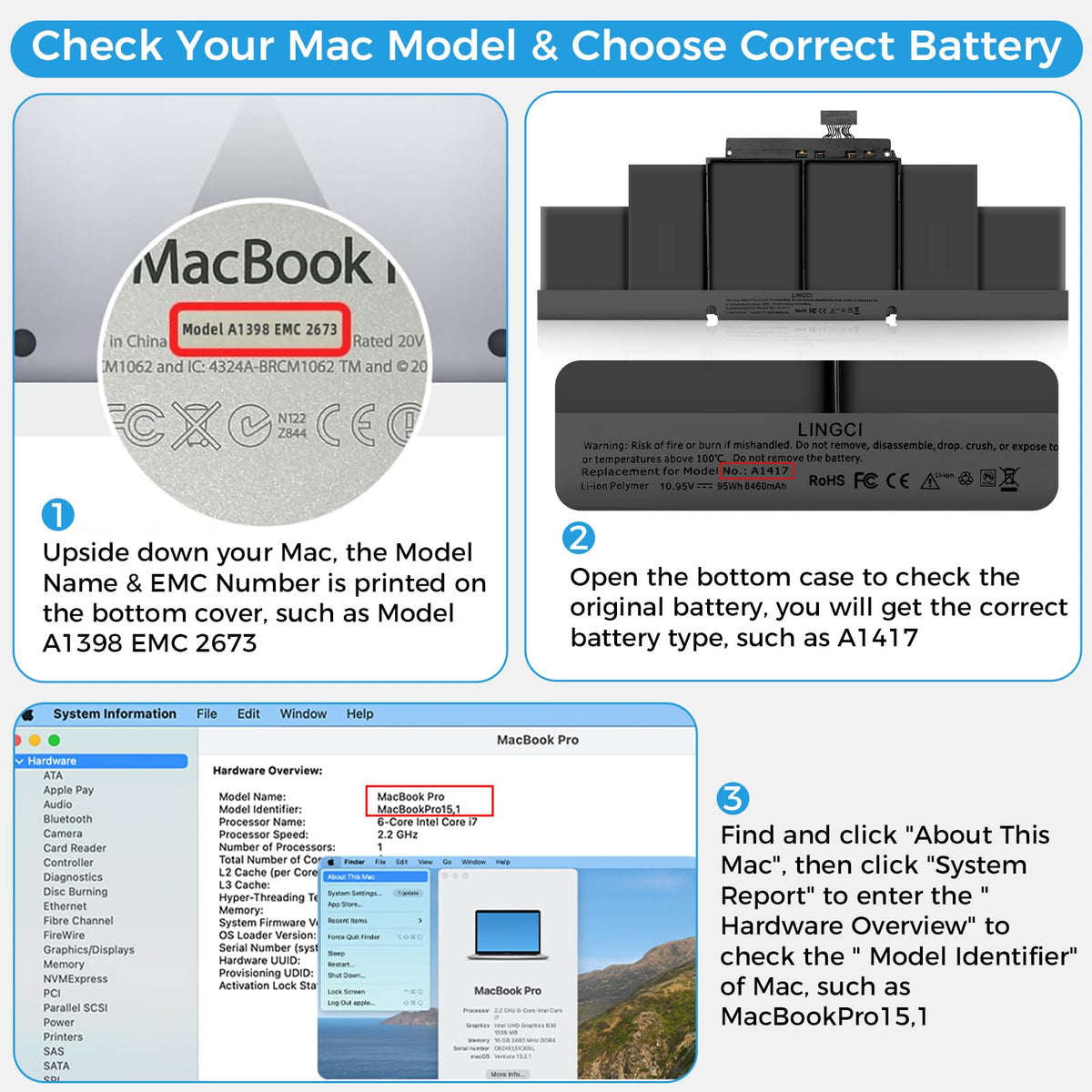 LINGCI A1398 battery testing setup demonstrates reliable quality checks.