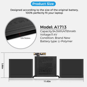 LINGCI battery beside ruler for scale comparison showing correct dimensions and fit benefit