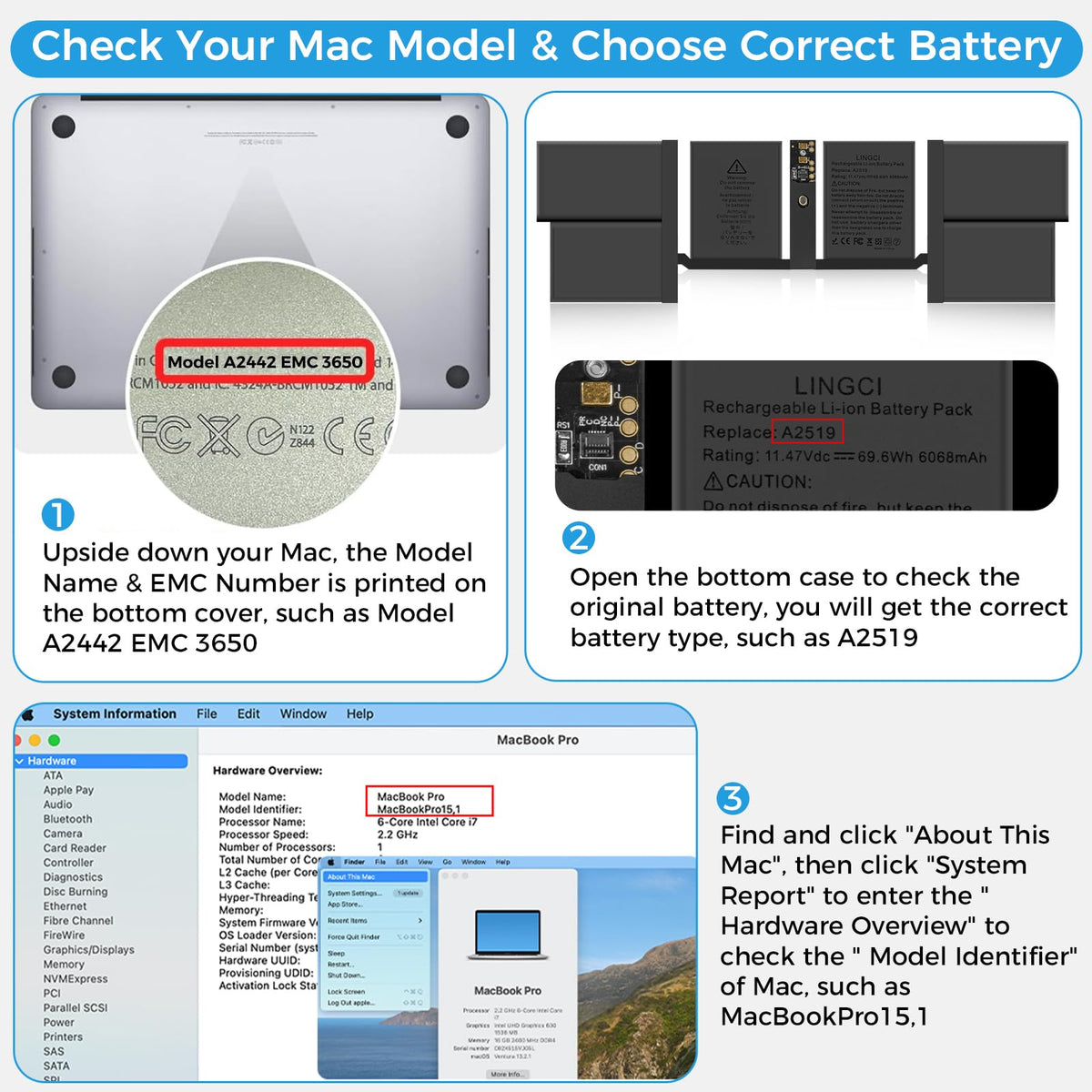 LINGCI A2519 battery in use illustrates extended runtime for MacBook Pro 14 during work.