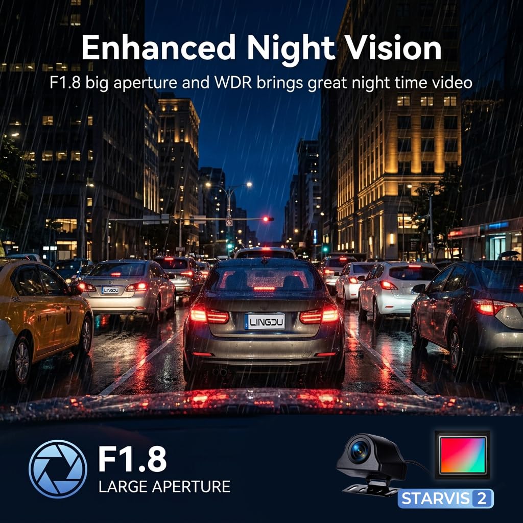 LINGDU LD4K Max ADAS and BSD support safer lane changes