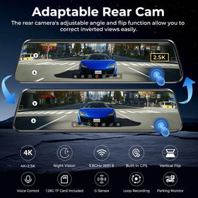 LINGDU LD4K Max rear 2.5K camera for clear rear view and parking