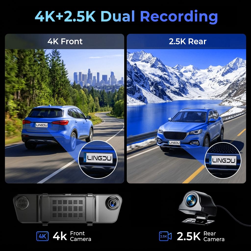 LINGDU LD4K Max STARVIS 2 sensor enhances night recording clarity