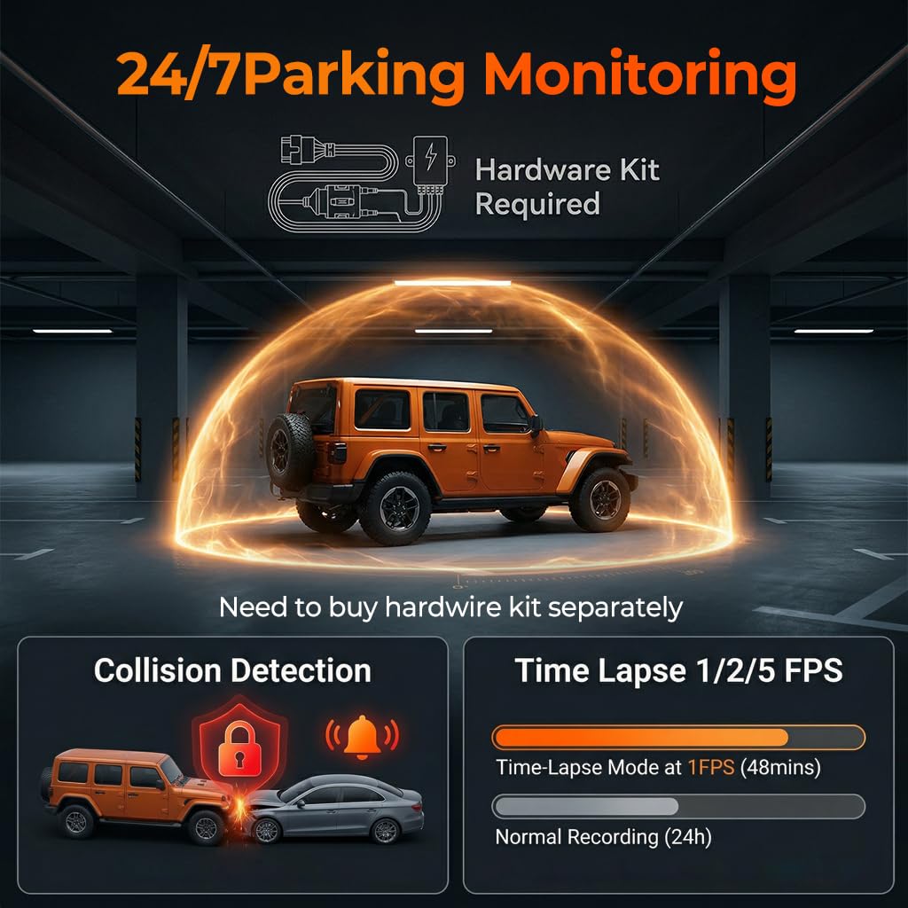 LINGDU LD4K parking monitor safeguards the vehicle during parking