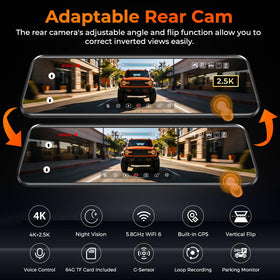 LINGDU LD4K rear camera captures 2.5K video for rear visibility