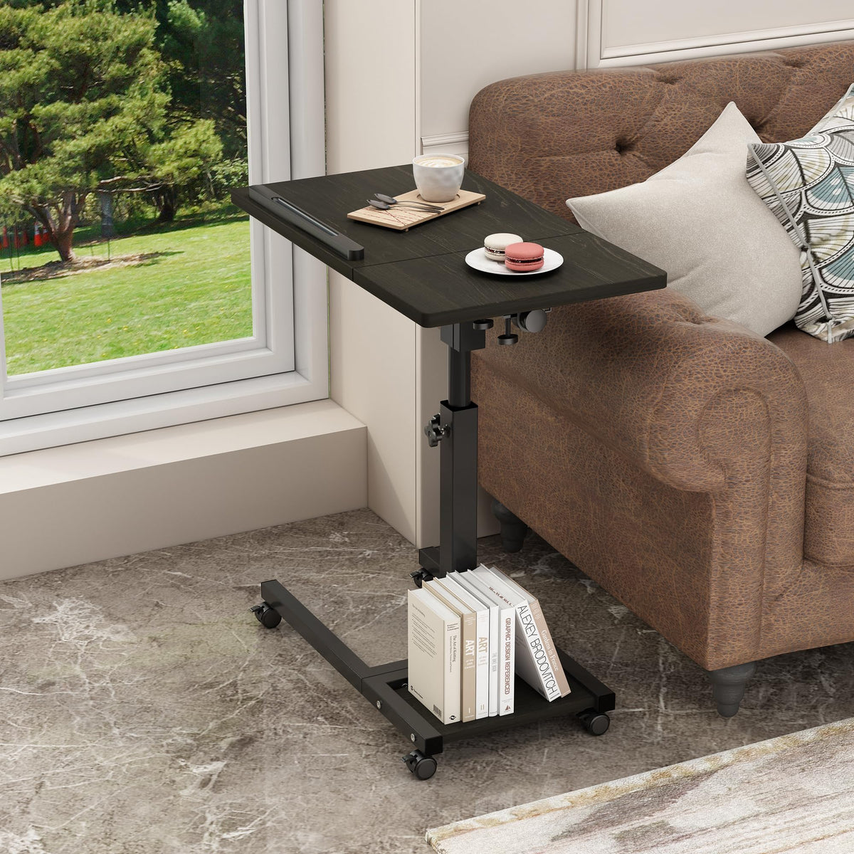 LINGMI Dekuwood scale with laptop showing size relation and practical workspace