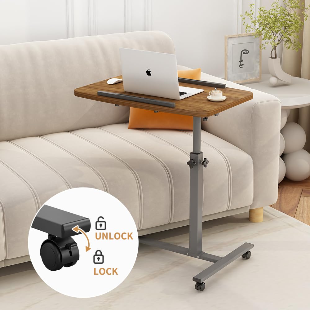 LINGMI lifestyle shot of table beside a couch for comfortable laptop use