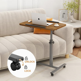 LINGMI lifestyle shot of table beside a couch for comfortable laptop use