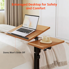 lingmi in-use on sofa with laptop demonstrating convenient mobile workstation