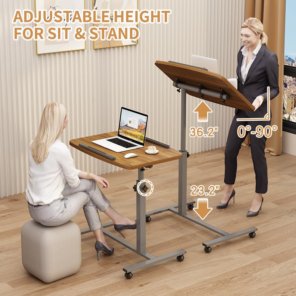 LINGMI view of locking wheels and stable base for secure stationary placement