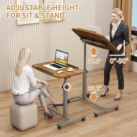 LINGMI view of locking wheels and stable base for secure stationary placement