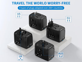 LINGPEI dual USB ports charge two devices quickly during travel
