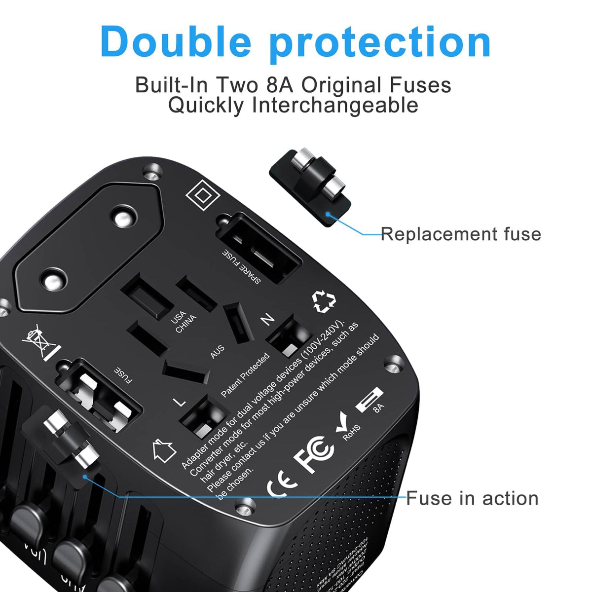 LINGPEI travel pouch included for compact packing and protection