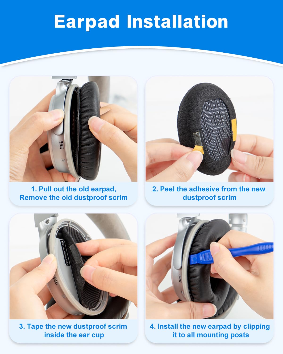 Link Dream ear pads black appearance shot for daily listening comfort