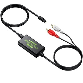 LiNKFOR 192kHz DAC converter front view for compact TV audio setup