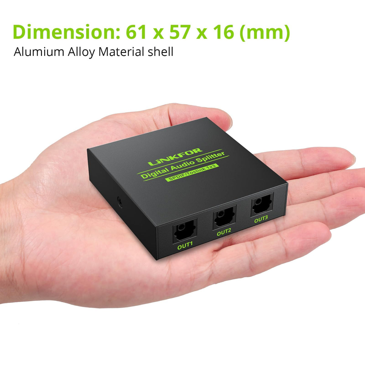 LiNKFOR aluminum shell demonstrates shielding to reduce interference and preserve audio clarity