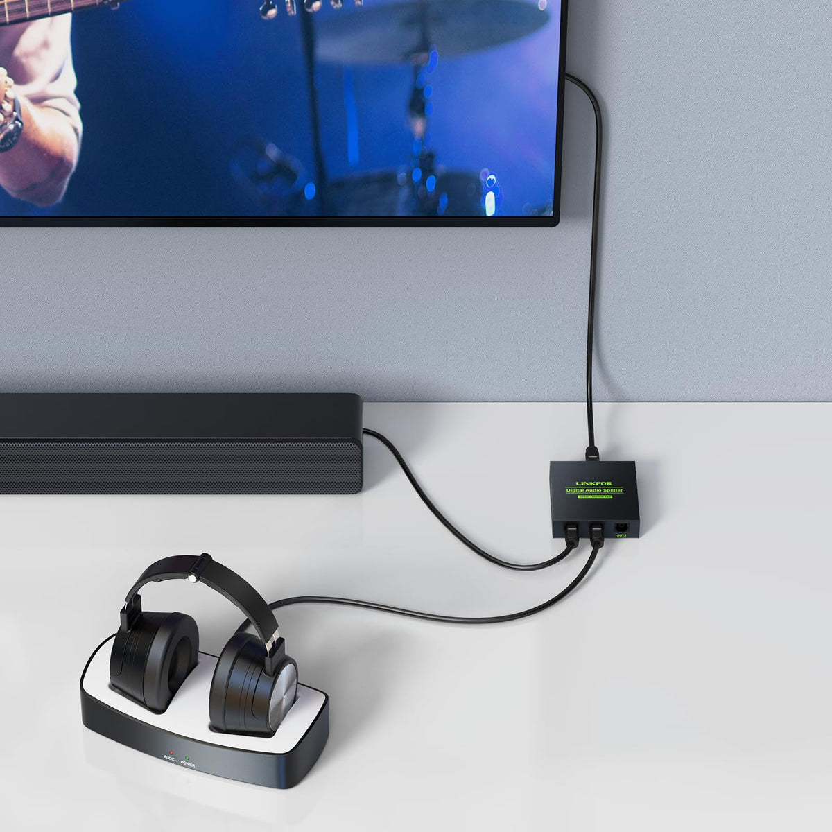 LiNKFOR 1x3 setup with PS3 and Blu-ray ready for immersive digital surround