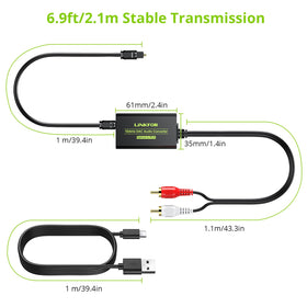 LiNKFOR RCA cable included with the converter for easy installation