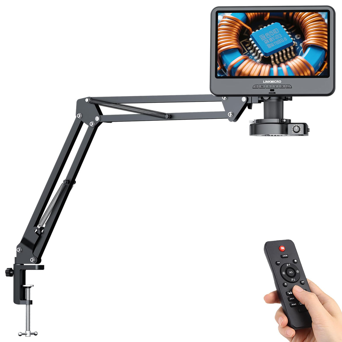 LINKMICRO LM109A with 10.1-inch IPS display for crisp coin and electronics inspection.