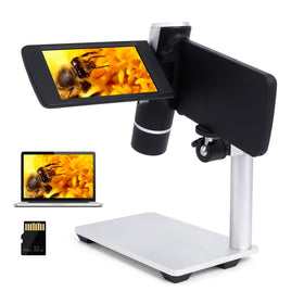 LINKMICRO LM203 handheld microscope front view highlights compact, pocket-friendly design for on-the-go inspections.