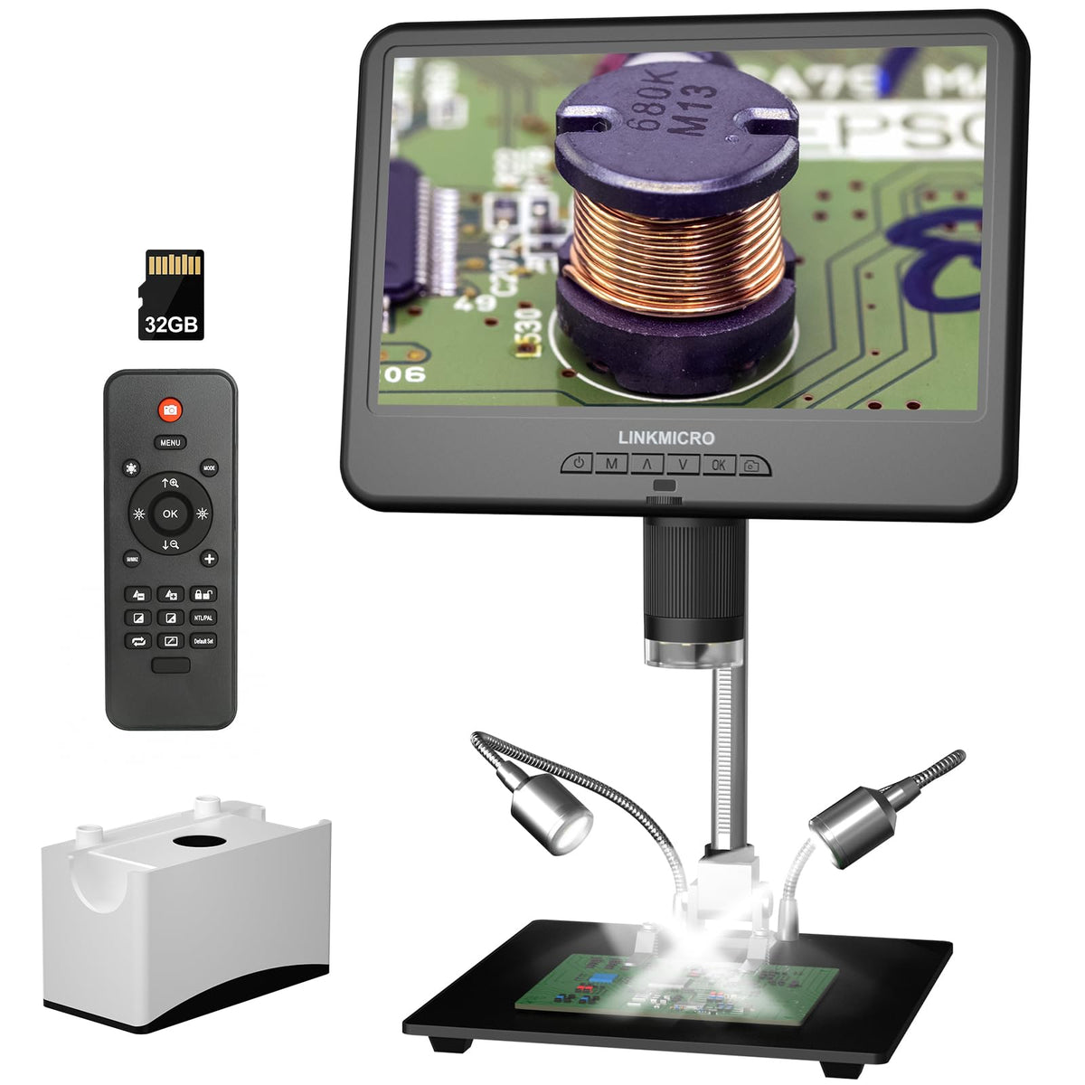 LINKMICRO LM210 coin inspection screen shows vivid detail for mint errors and engravings.