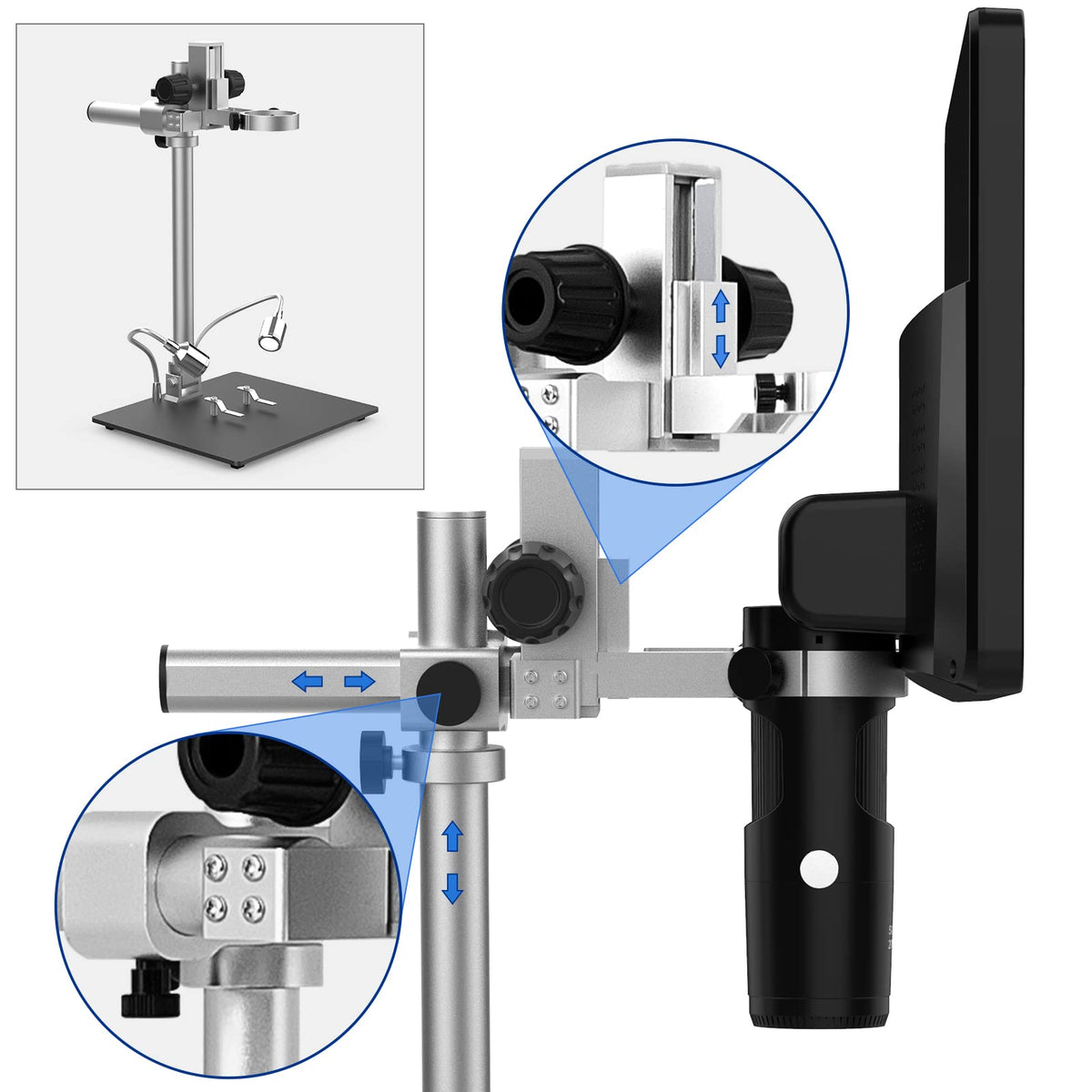 LinkMicro LM249MS observation table with bottom light supports slide viewing.