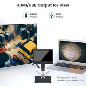 LinkMicro LM249MS 240x telephoto lens enables precise soldering and small component inspection.