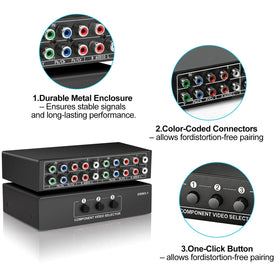Linkstyle 3-in-1 Out selector button for fast source changes.
