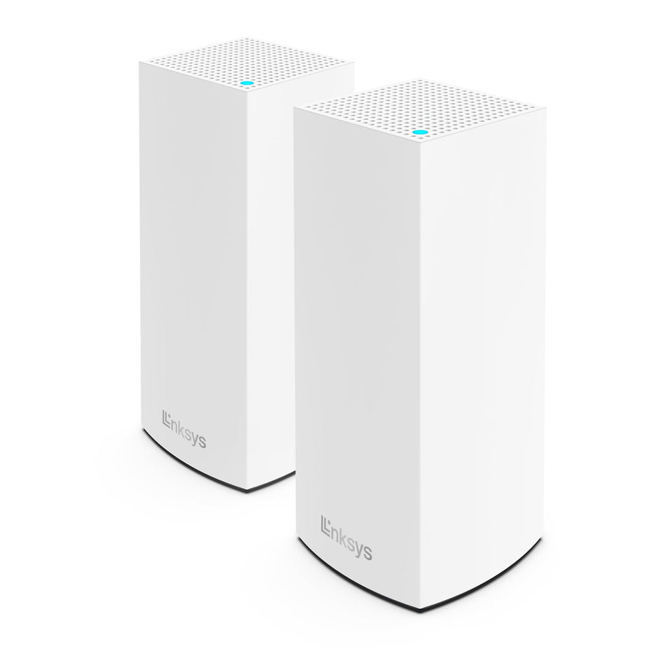 Linksys Atlas Pro 6 router front view delivering fast WiFi 6 performance.