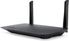 Linksys E5350 front view showing LEDs and antennas for reliable home coverage