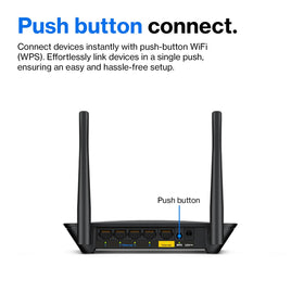 Linksys E5350 box and quick-start guide ready for fast, easy setup