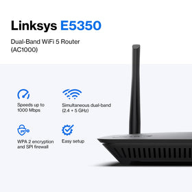Linksys E5350 top indicator lights close-up showing simple status feedback benefit