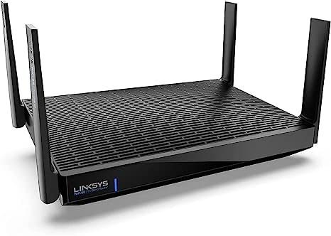 Linksys Hydra Pro 6E router front view showcasing fast streaming setup