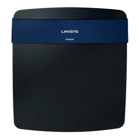 Linksys LNKEA3500 router back ports highlighting WAN, LAN, and USB for flexible connectivity.