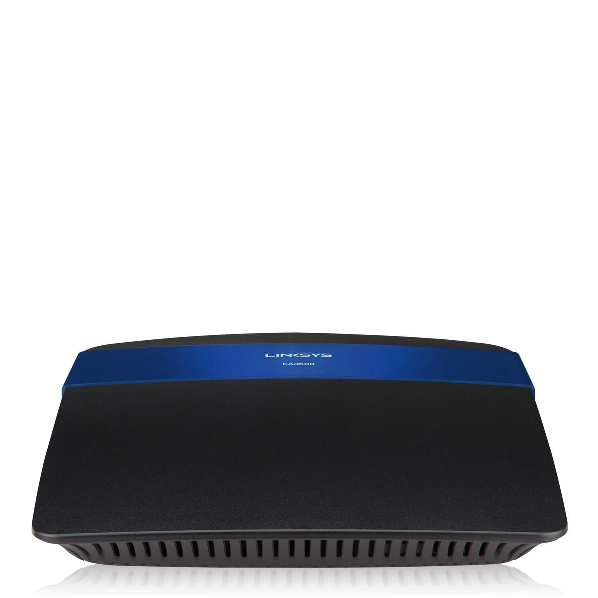 Linksys LNKEA3500 router front view showing dual-band design for smooth streaming.