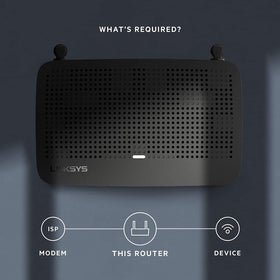 Linksys mesh setup diagram illustrating easy expansion steps for a larger home.