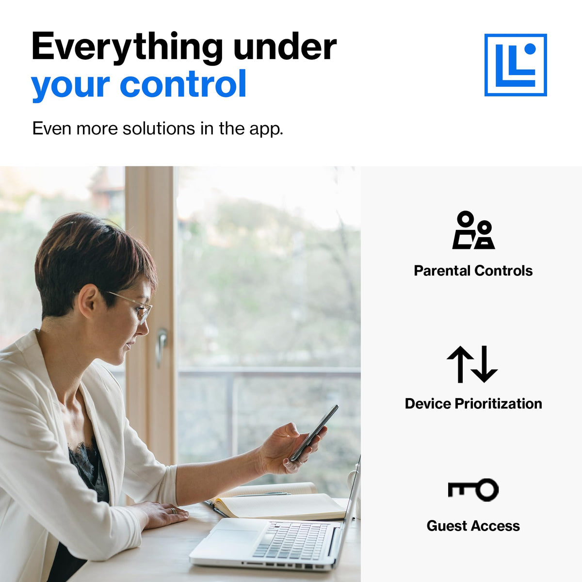Linksys MR20EC packaging box emphasizing 18-month warranty and value.