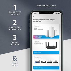 Linksys MR6350 renewed packaging presenting tested, reliable home WiFi.