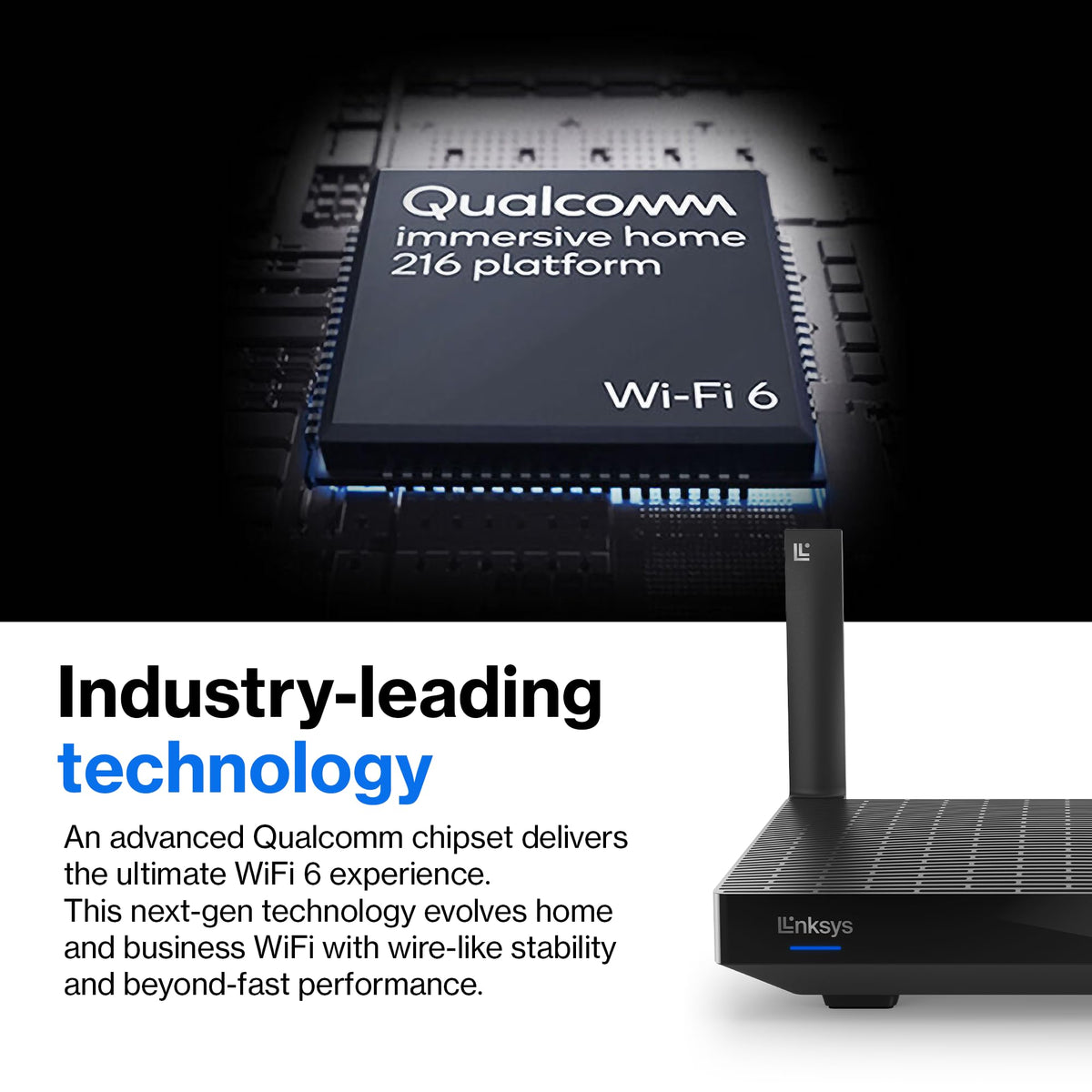 Expandable mesh system: add Linksys nodes to grow coverage.