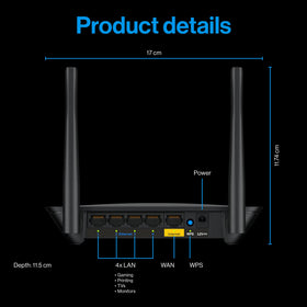 Linksys placed on living room shelf demonstrating strong whole-home WiFi coverage