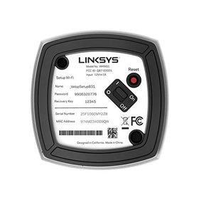 Linksys Velop back ports closeup showing Ethernet port for modem connection benefit