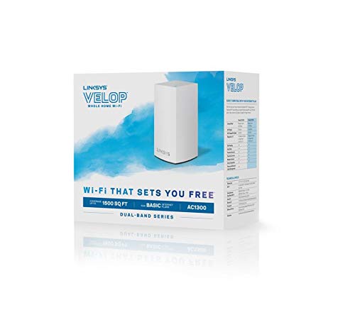 Linksys Velop beside smartphone to show size and convenient home placement